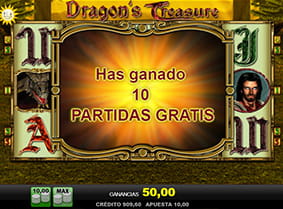 giros gratis en Dragons Treasure