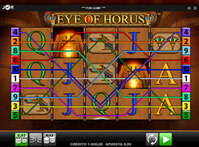 líneas de pago de Eye of Horus
