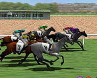 imagen de juego arcade con carreras de caballo