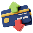 Dos tarjetas con flechas de subida y bajada