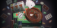 Tragaperras, ruleta y paño verde.