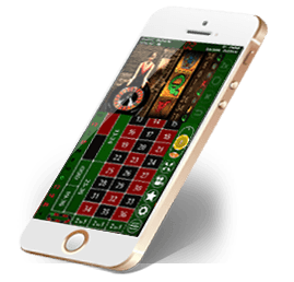 Un smartphone con el que se está jugando a la ruleta online.