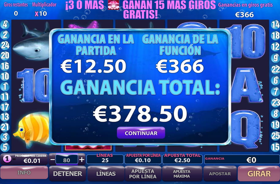 ganancia en el slot Great Blue