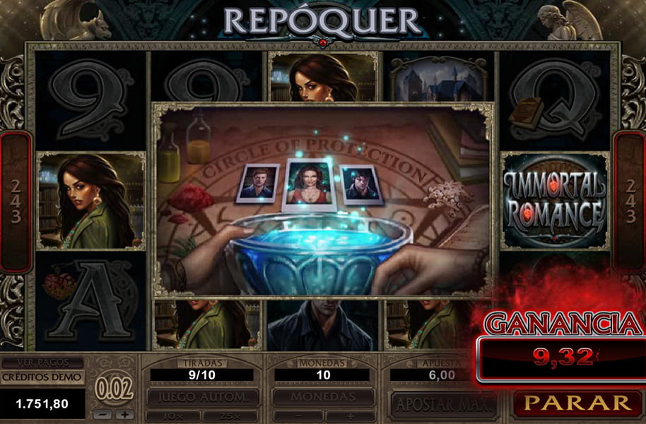 ganancia en el slot Immortal Romance