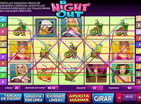 las líneas de pago del slot