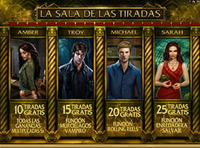 tiradas gratis en Immortal Romance