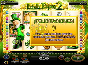 giros gratis del slot Irish Eyes 2