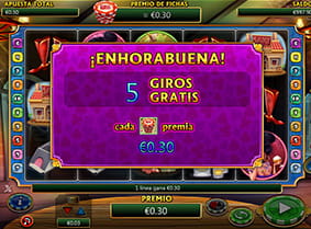 funcion de giros gratis en el slot Wild West